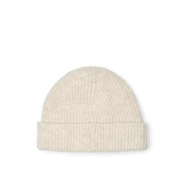 Emilio Woollen Ribbed Knit Beanie (Sandy)