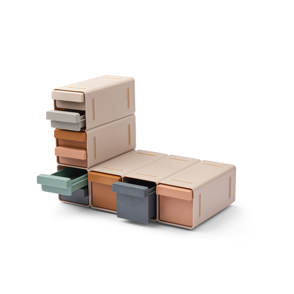 Kylian Storage System with Draws (Sandy Multi Mix)