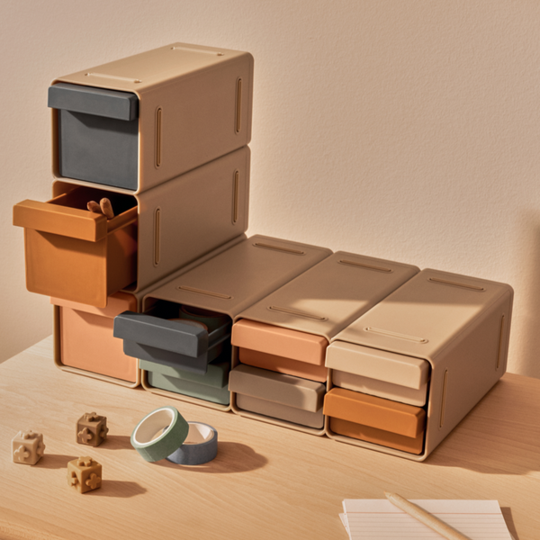Kylian Storage System with Draws (Sandy Multi Mix)