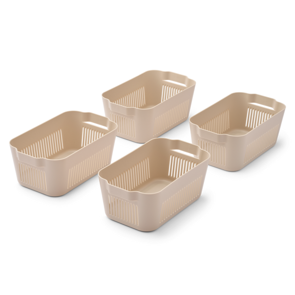 Makeeva Mini Storage Basket Pack of 4 (Sandy)