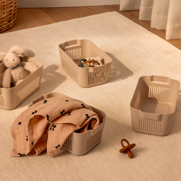Makeeva Mini Storage Basket Pack of 4 (Sandy)
