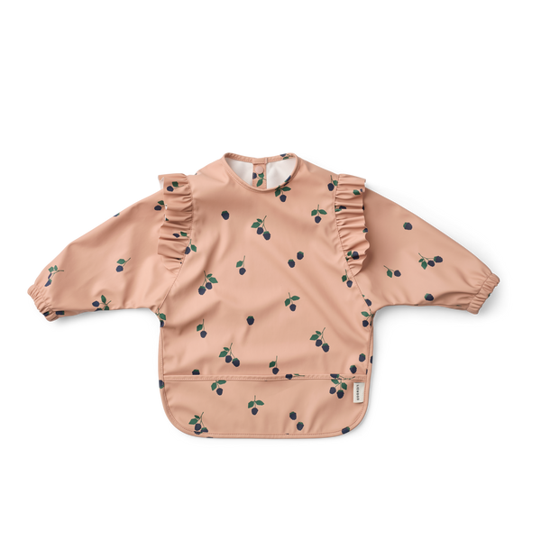 Merle Berry Print Ruffle Cape Bib (Pale Tuscany)