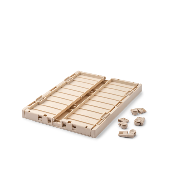 Weston Medium Storage Boxes with Wheels (Sandy)