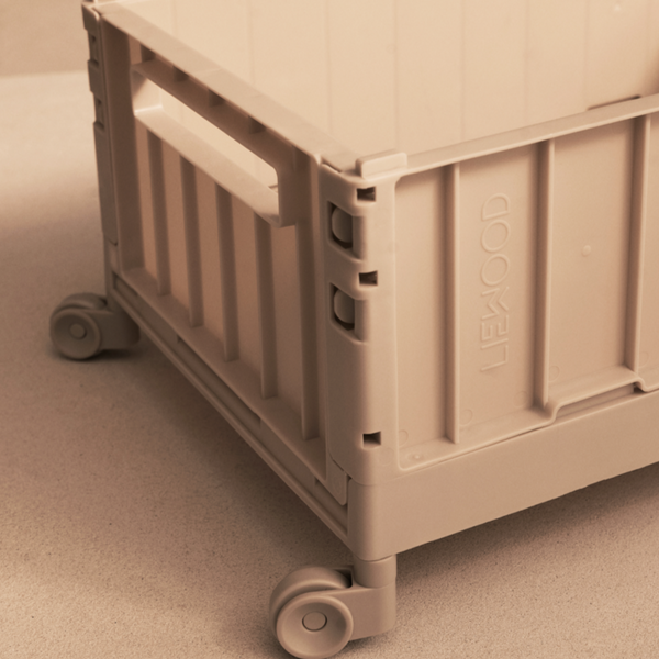 Weston Medium Storage Boxes with Wheels (Sandy)