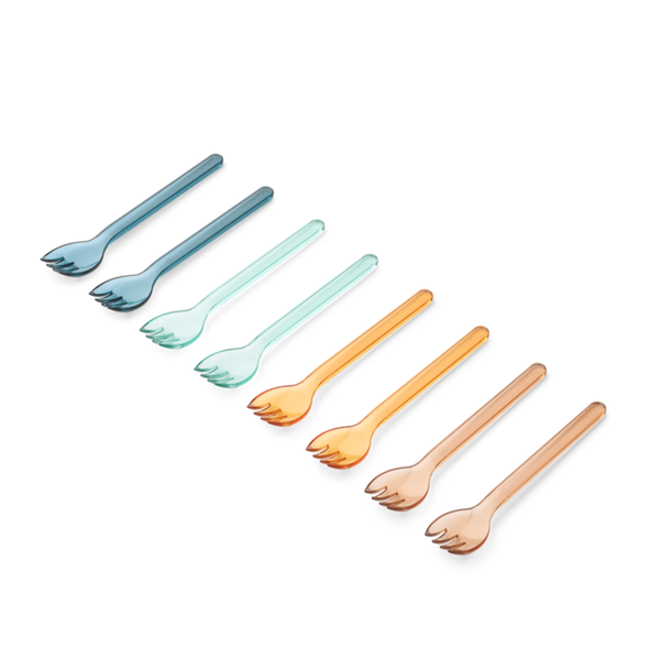 Alonso Tritan Fork Set of 8 (Indigo Multi Mix)