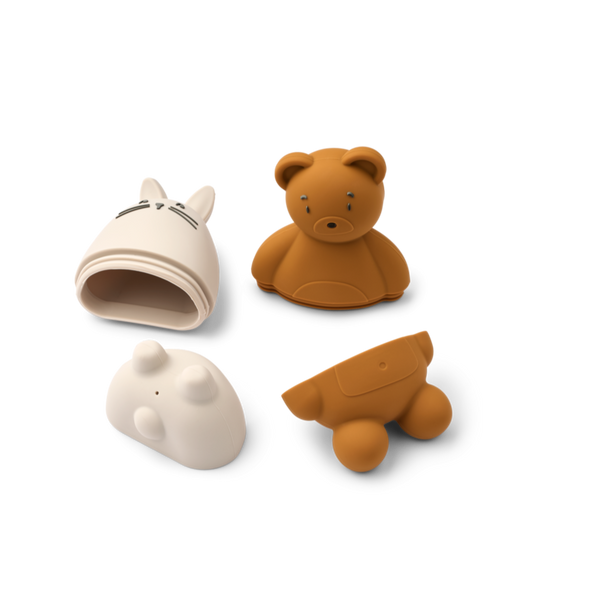 Duncan Classic Compartment Silicone Bath Toys (Sandy/Mustard Mix)