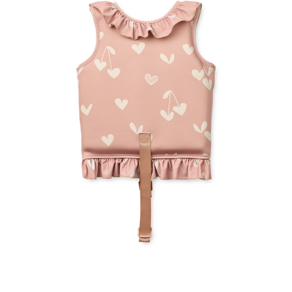 Dove Sweethearts Print Neoprene Frill Swim Vest (Pale Tuscany)