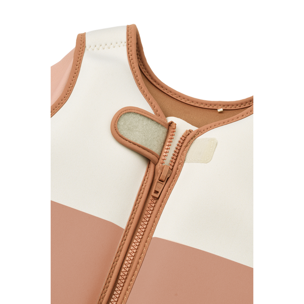 Dove Colour Block Neoprene Swim Vest with Sleeves (Tuscany Rose Multi Mix)