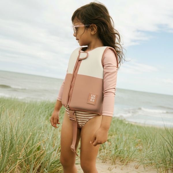 Dove Colour Block Neoprene Swim Vest with Sleeves (Tuscany Rose Multi Mix)