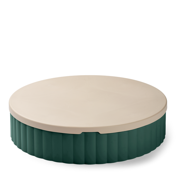 Saul Sandpit with Protective Lid (Garden Green/Sandy)