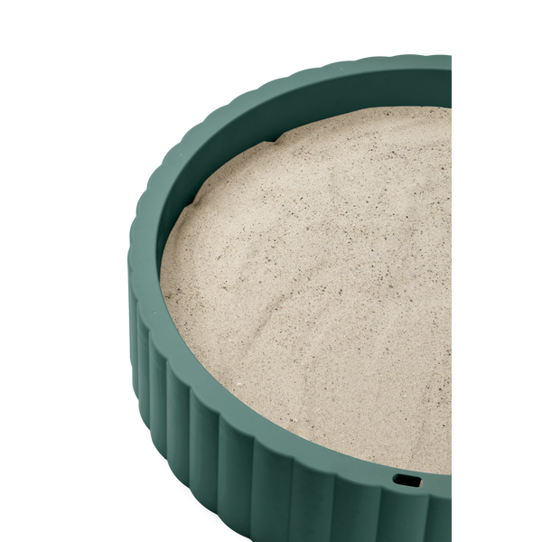 Saul Sandpit with Protective Lid (Garden Green/Sandy)