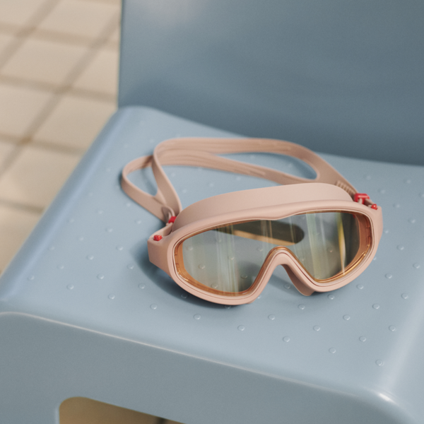 Kerem Wide Colour-Block Swimming Goggles (Tuscany Rose/Apple Blossom)