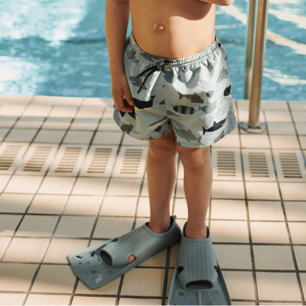 Gustav Sea Creature Print Silicone Swim Fins (Peppermint)