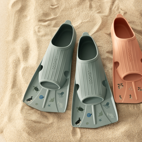Gustav Sea Creature Print Silicone Swim Fins (Peppermint)