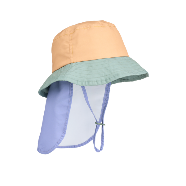Damona Colour Block Sun and Neck Protector Hat (Peppermint Multi Mix)