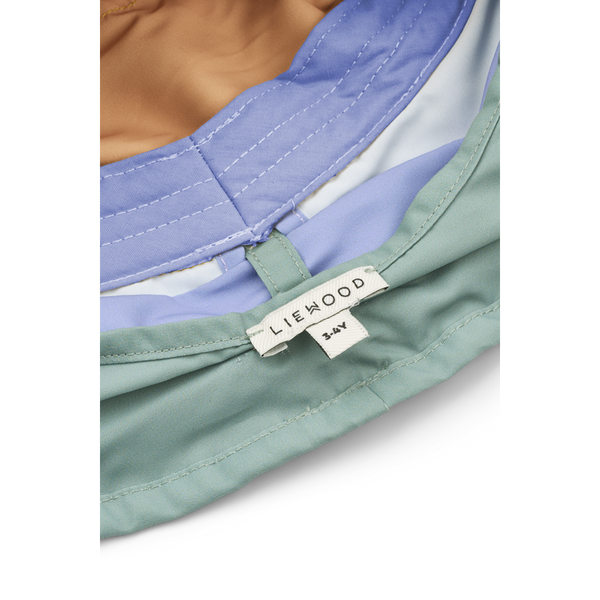 Damona Colour Block Sun and Neck Protector Hat (Peppermint Multi Mix)