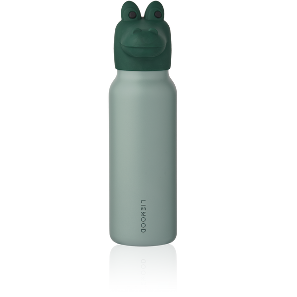 Falk Crocodile Lid Screw Top Bottle (350ml) (Peppermint/Garden Green)