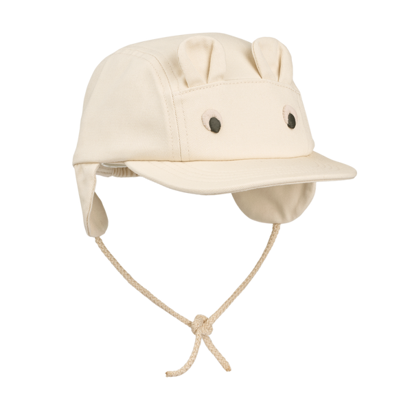 Opal Neck Tie Baby Cotton Cap (Sandy)