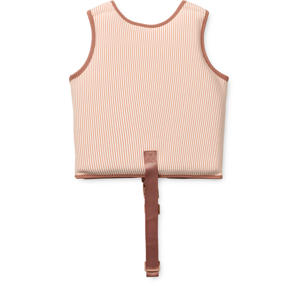 Dove Striped Seersucker Swim Vest (Pale Tuscany/Creme de la Creme)
