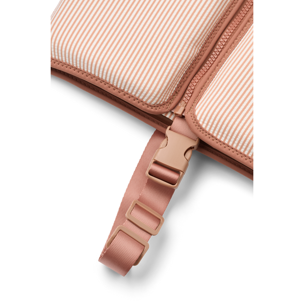 Dove Striped Seersucker Swim Vest (Pale Tuscany/Creme de la Creme)