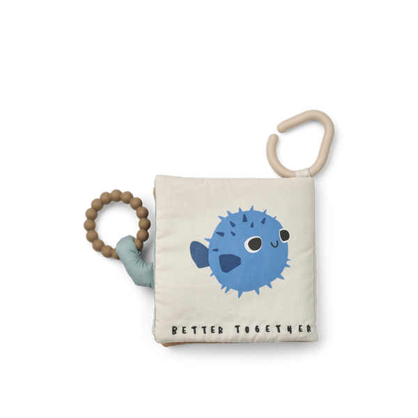 Fey Around The World Hanging Fabric Book and Teether (Sandy)