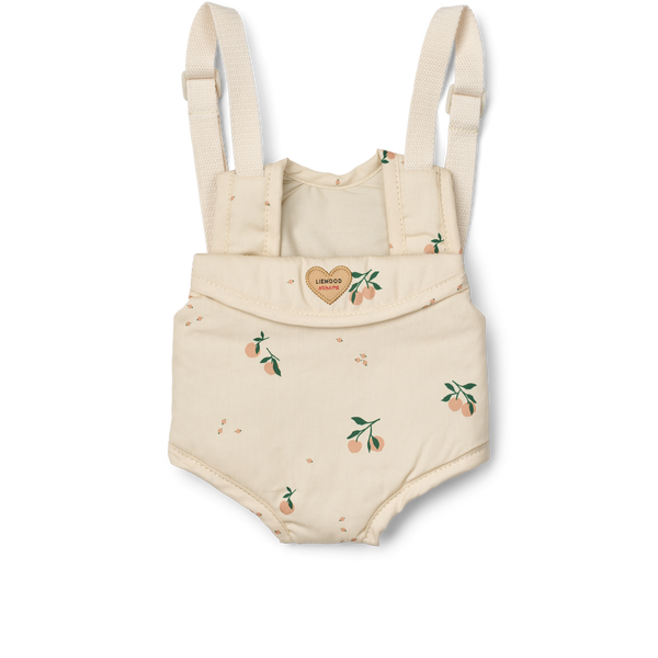 Eleanor Peach Print Quilted Dolls Sling Carrier (Seashell)