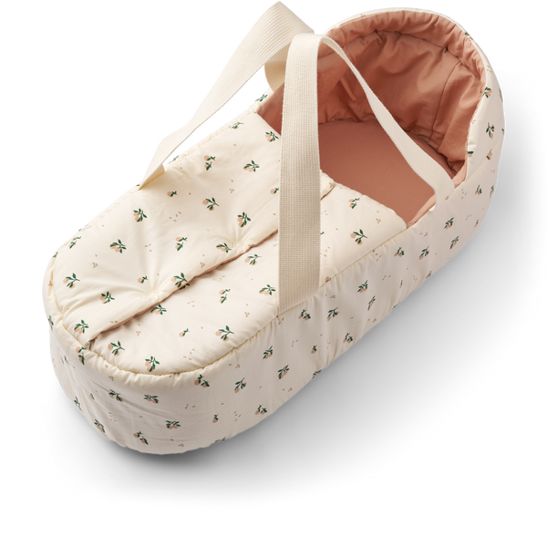 Melisse Mini Me Peach Print Doll Carrier Basket (Seashell)