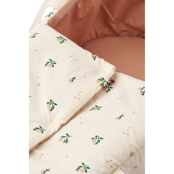 Melisse Mini Me Peach Print Doll Carrier Basket (Seashell)