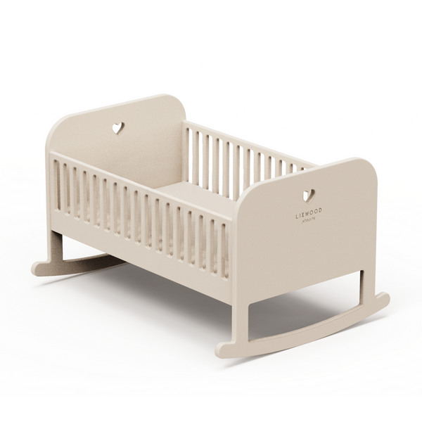 Hennie Mini Wooden Rocking Dolls Bed (Sandy)