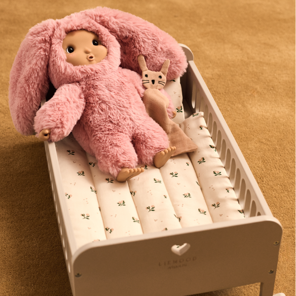 Hennie Mini Wooden Rocking Dolls Bed (Sandy)