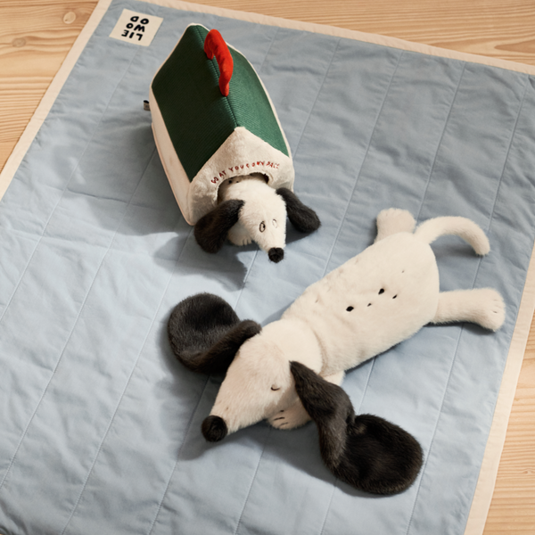 Berto Plush Sleepy Dog Teddy (Sandy)