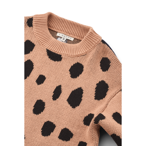 Orlane Intarsia Cotton Knit Jumper (Mega Leo Spot/Pale Tuscany)