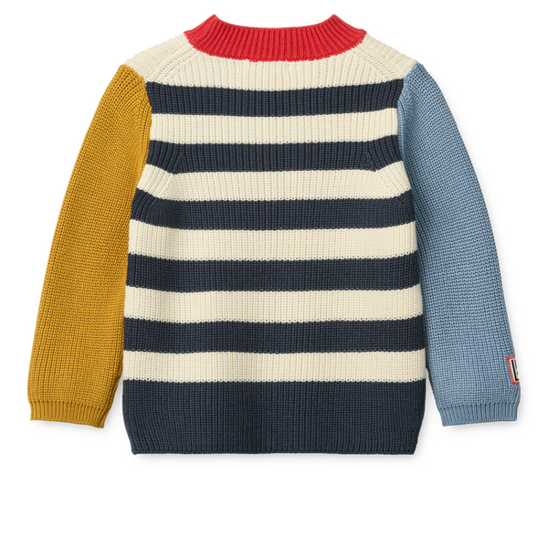 Levi Striped Colour Block Cotton Knit Jumper (Yuzy Multi Mix)