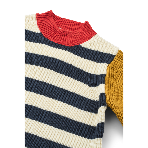 Levi Striped Colour Block Cotton Knit Jumper (Yuzy Multi Mix)