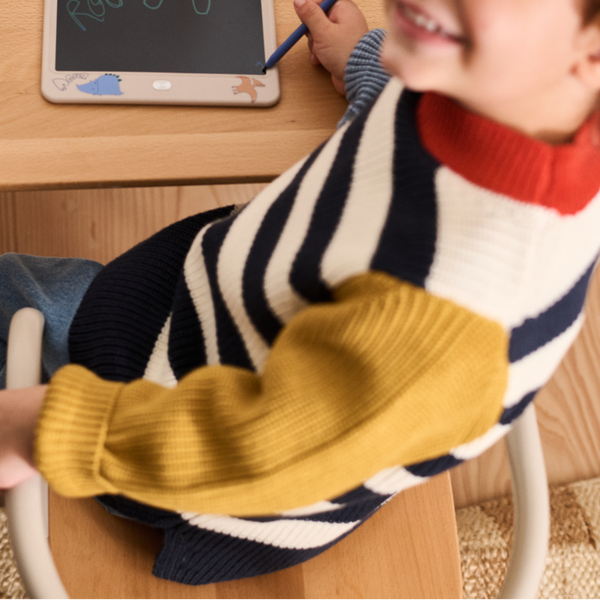 Levi Striped Colour Block Cotton Knit Jumper (Yuzy Multi Mix)