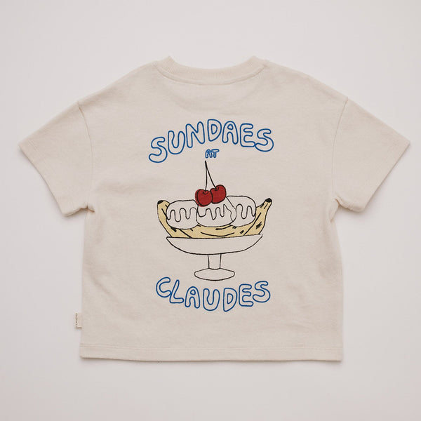 Lenni Sundaes at Claude's Ice Cream Print Cotton Tee