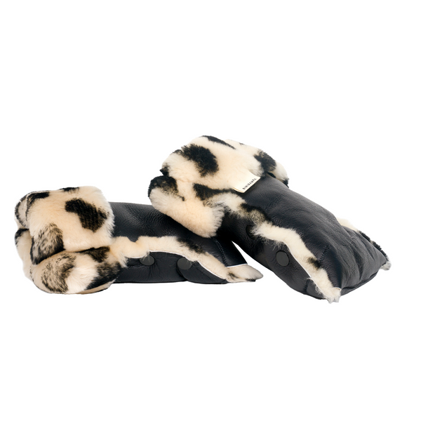 Sheepskin Buggy Mittens (Leopard)
