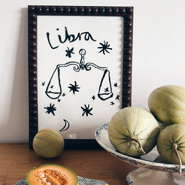 Libra Star Sign Art Print