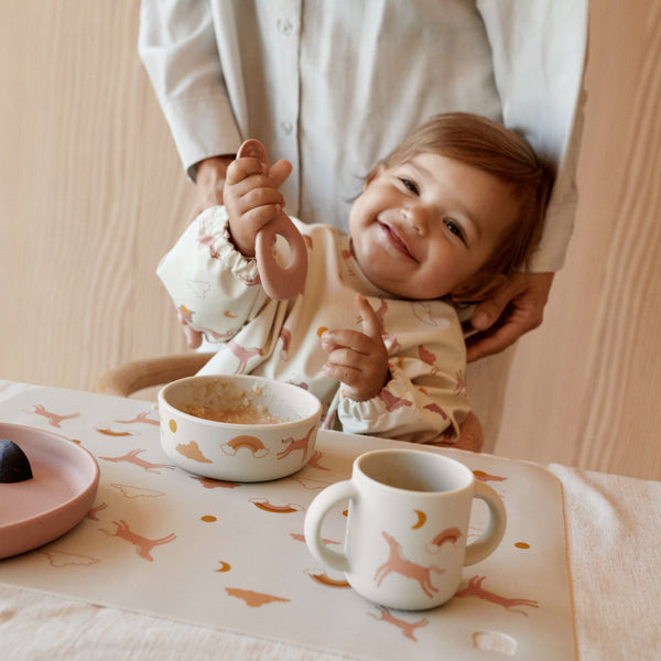 Merle Printed Cape Bib (Dream / Ecru)