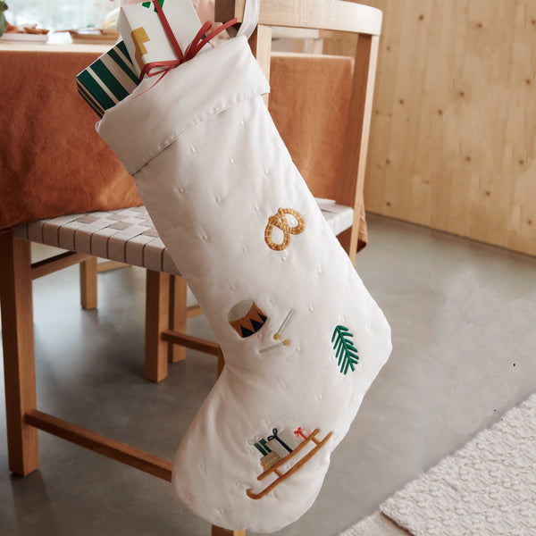 Basil Embroidered Christmas Stocking (Holiday/Sandy)