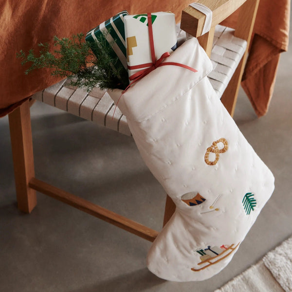 Basil Embroidered Christmas Stocking (Holiday/Sandy)