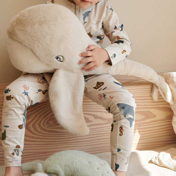 Berman Large Plush Whale Teddy (Mist)