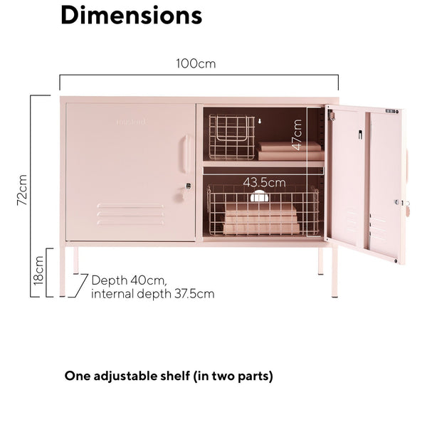 The Lowdown Double Door Locker Cabinet (Blush)