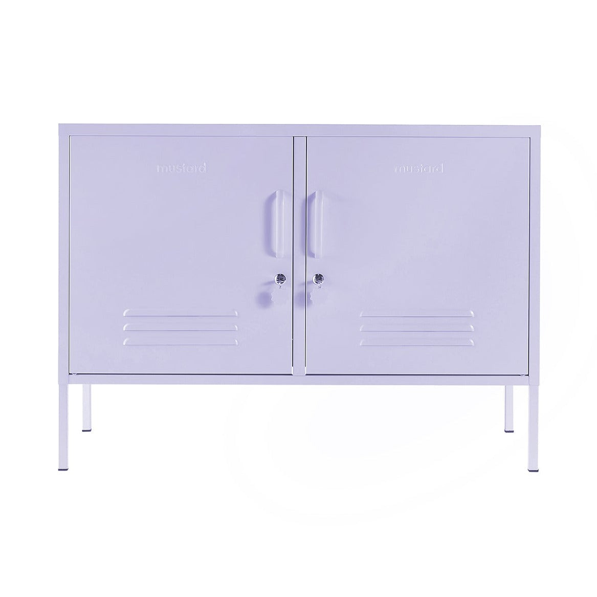 The Lowdown Double Door Locker Cabinet Lilac - Mustard Made