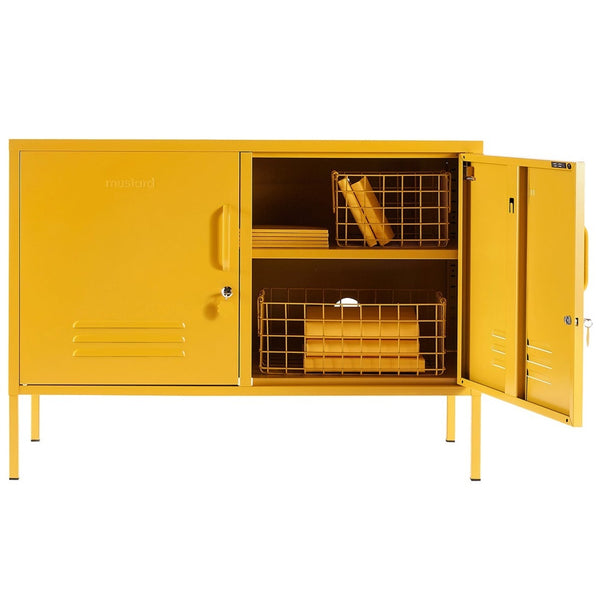 The Lowdown Double Door Locker Cabinet (Mustard)