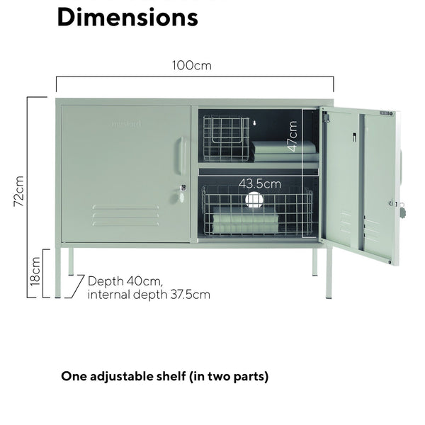 The Lowdown Double Door Locker Cabinet (Sage)