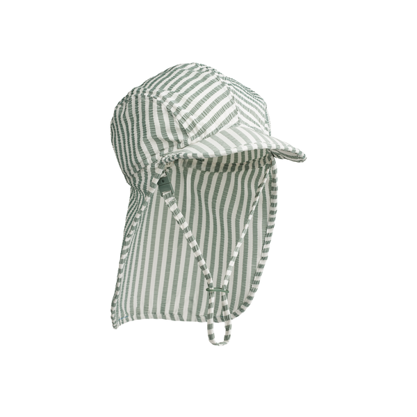 Lusio Seersucker Pinstripe Sun Hat (Peppermint)