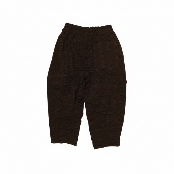 Manu Balloon Seersucker Trousers (Black)