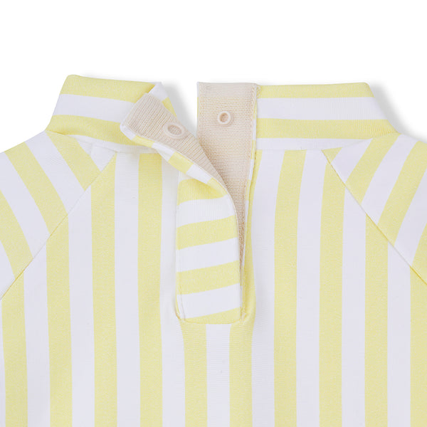 Migjorn Striped Long Sleeve Swim Jumpsuit (Lemon)