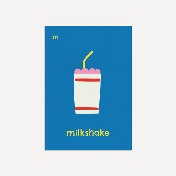 M for Milkshake- Alphabet Art Print